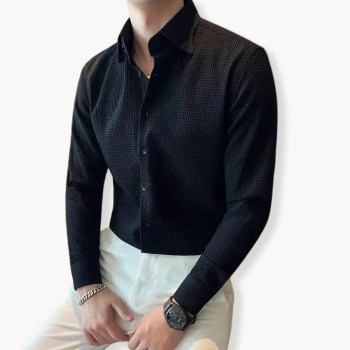 LAURENT MONACO | SLIM TEXTURED SHIRT FOR MEN