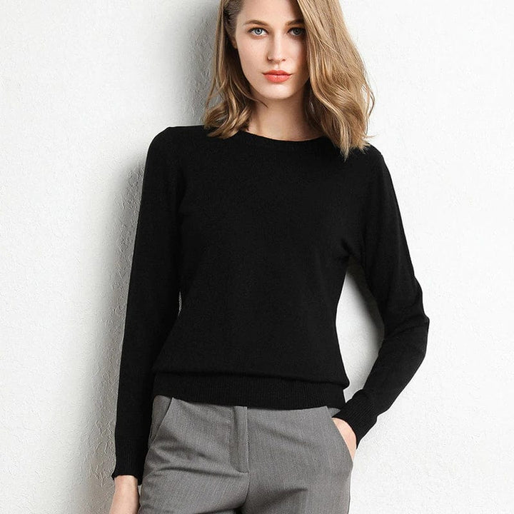 Long-Sleeved Crew-Neck Jumper - Katrin
