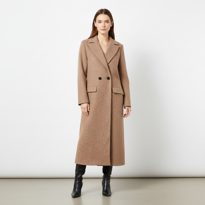 Long Women's Coat Alina, view 2 - Elena Harper