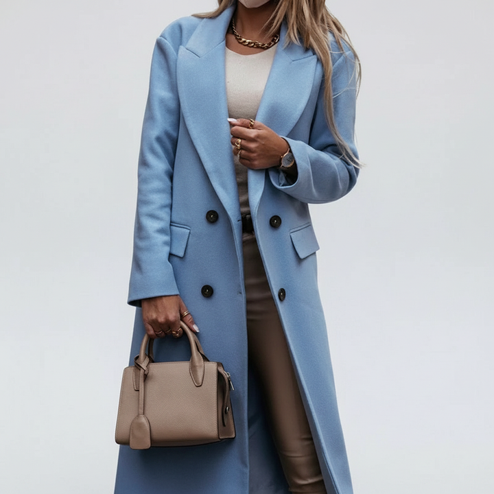 Long Women's Coat Alina, view 4 - Elena Harper