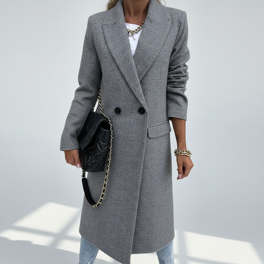 Long Women's Coat Alina, view 6 - Elena Harper