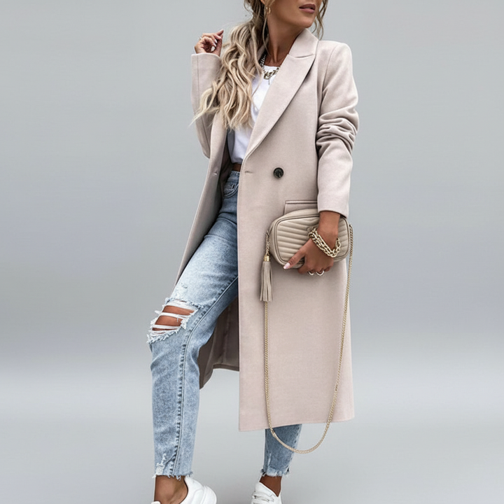 Long Women's Coat Alina, view 7 - Elena Harper