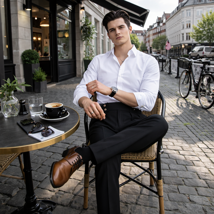 LAURENT MONACO | HIGH-WAIST PANTS FOR MEN
