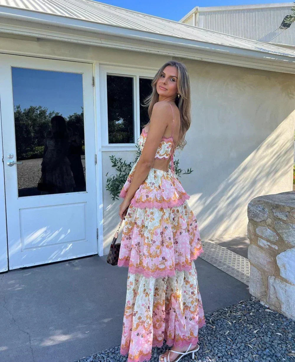Hadar Elegant Summer Maxi Dress, view 3 - Elena Harper
