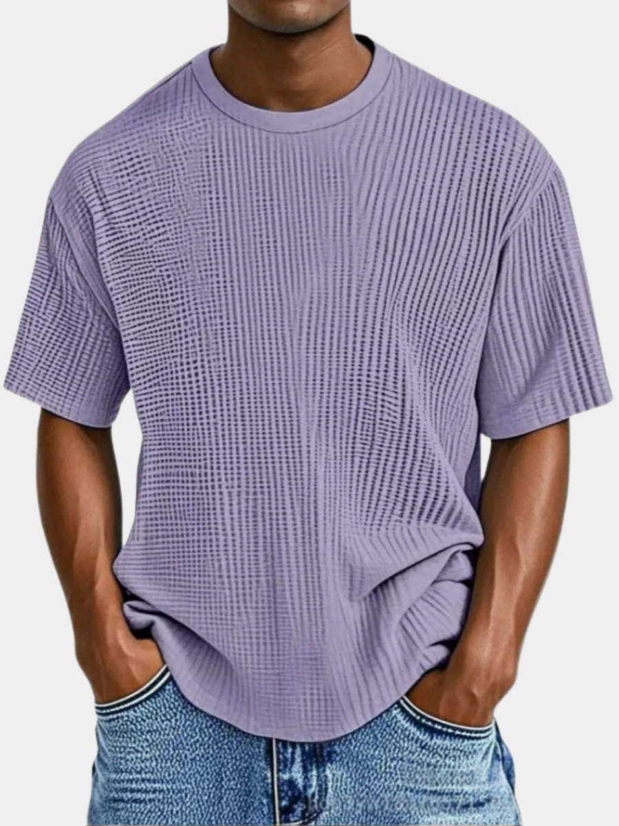 LAURENT MONACO | WAFFLE KNIT T-SHIRT FOR MEN