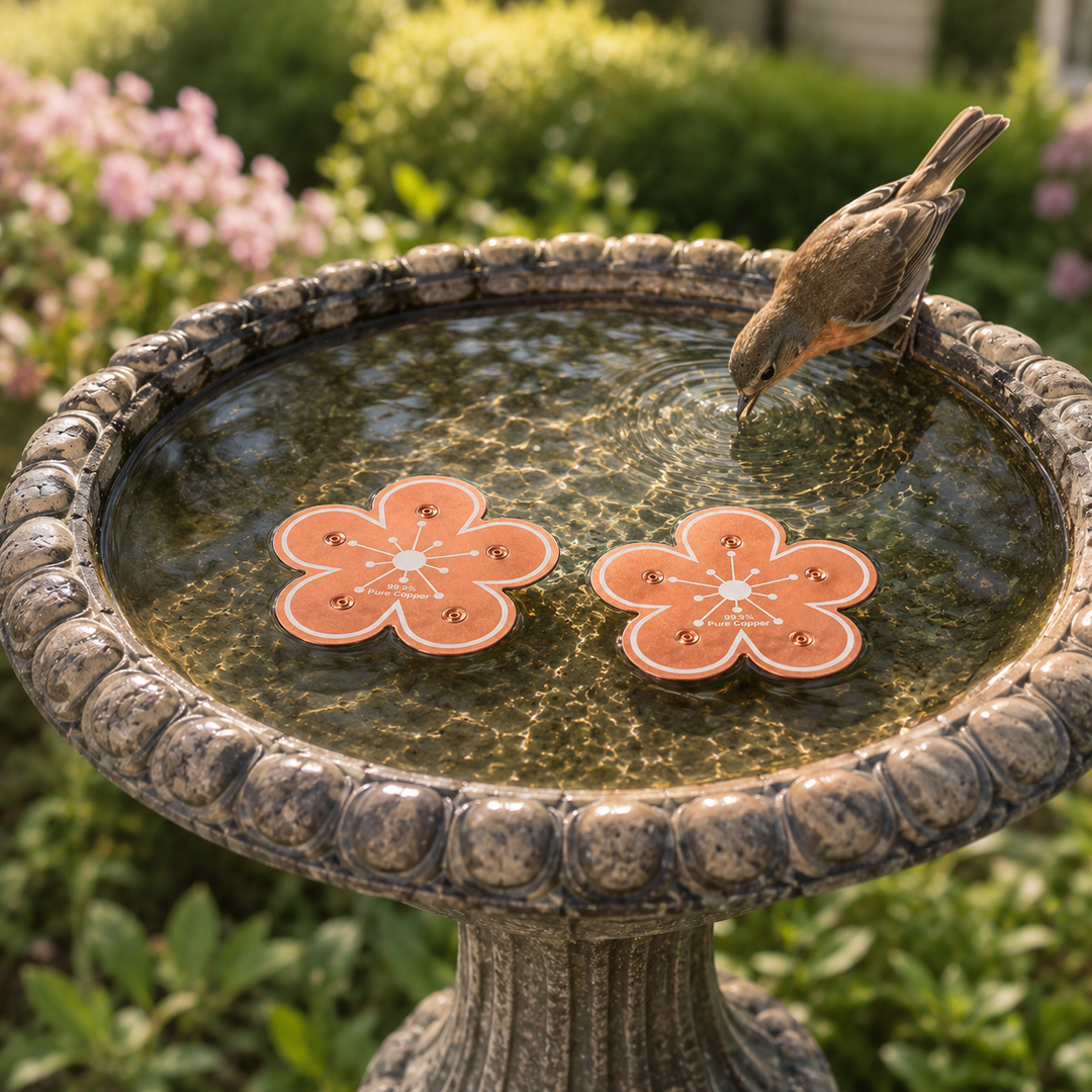 Bloomara Pure Copper Bird Bath Purifier Disc, Algae Control Flower - Elena Harper