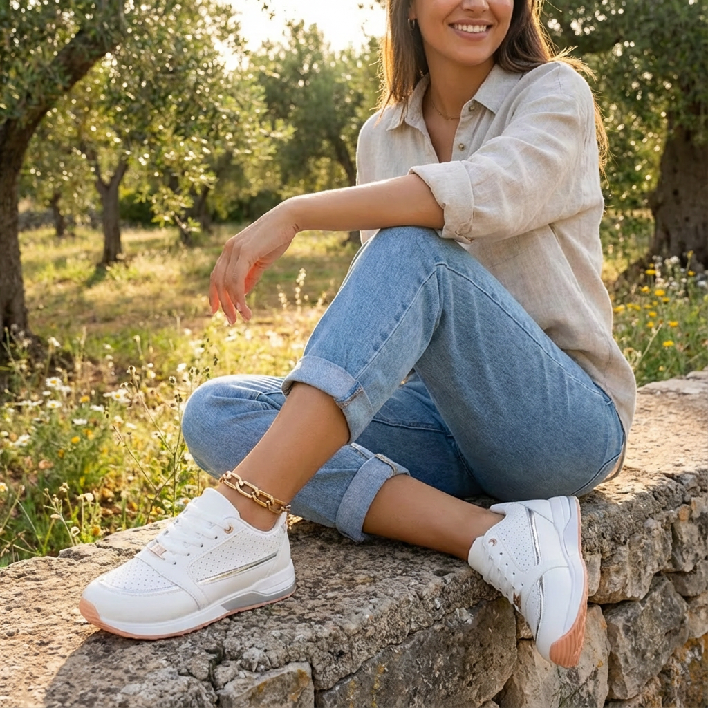 Lilly | Women's Platform Lace-Up Trainers