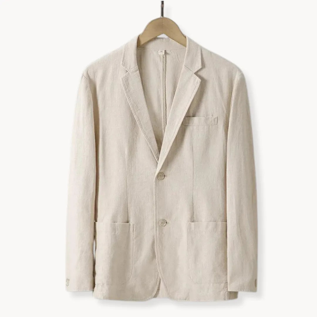 Women's Tailored Blazer – With Notched Collar and Front Pockets, Suitable for Work and Casual Use