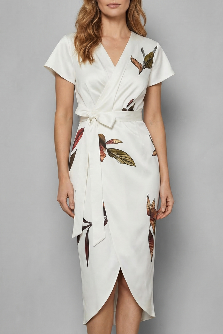 Lioravelle – Effortless wrap silhouette – Midi dress