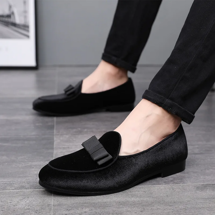 Simone Soft Velvet Loafers, view 7 - Elena Harper