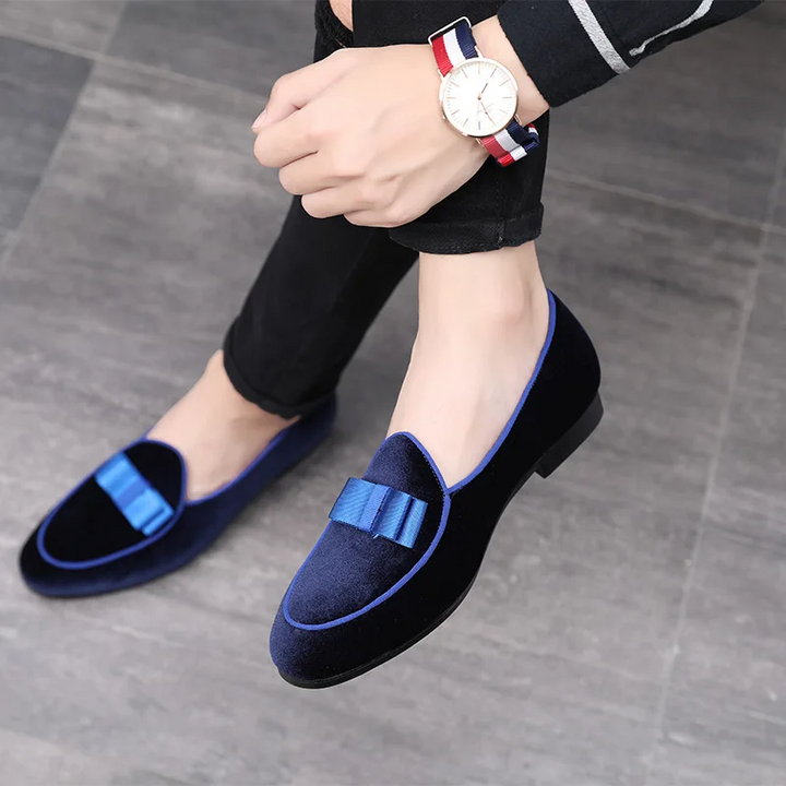 Simone Soft Velvet Loafers, view 4 - Elena Harper
