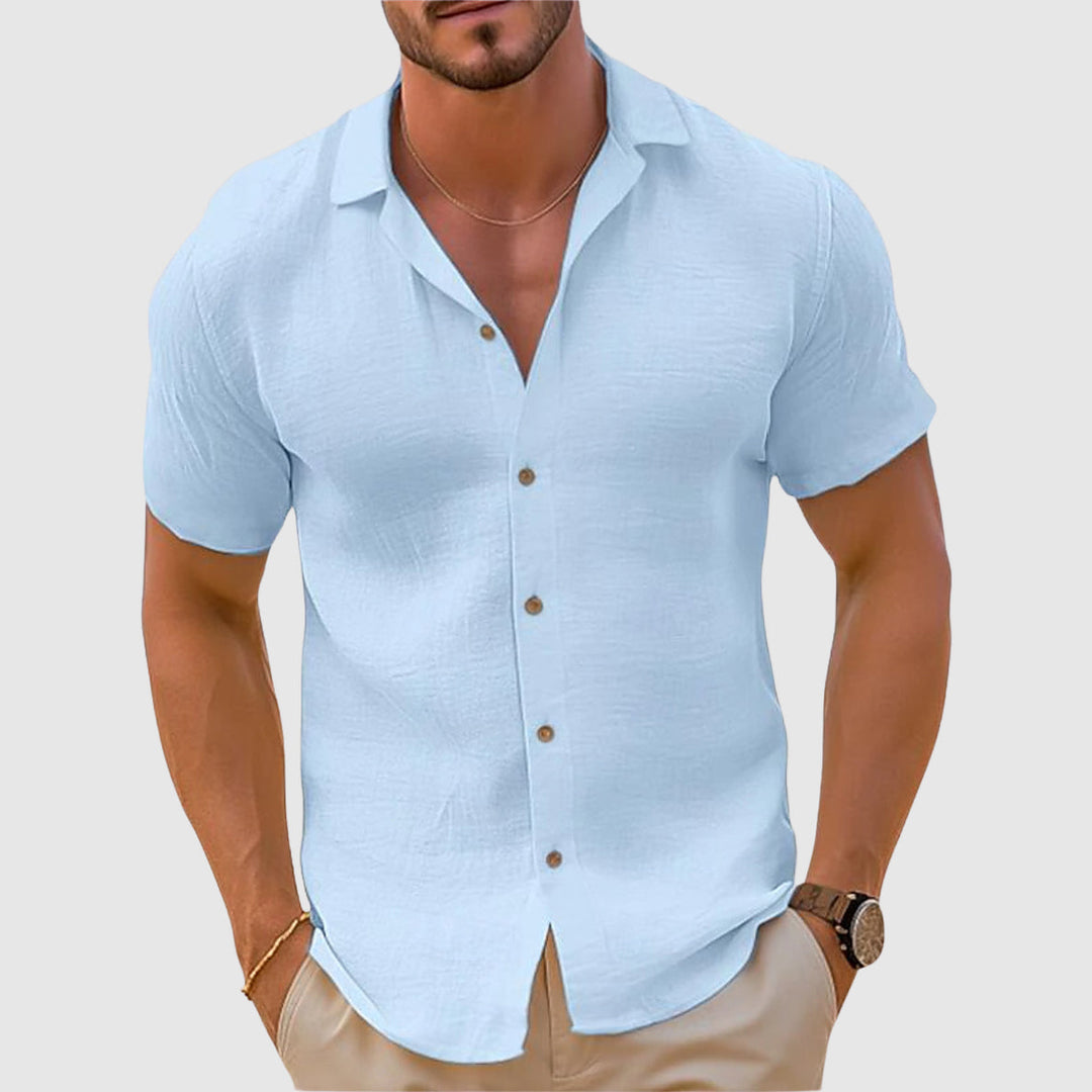 Kerstin | Men's Spring Short Sleeve Shirt with Buttons