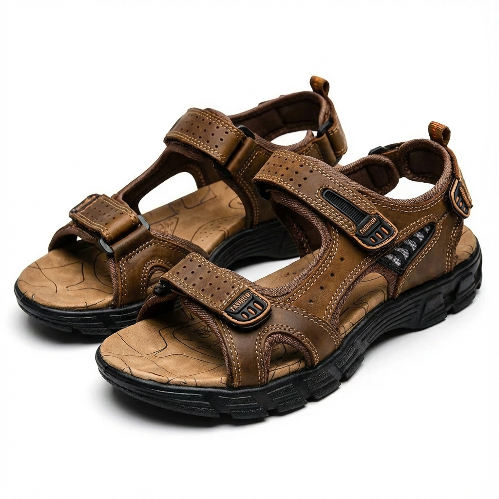 Lucas | Unisex Trekking Sandals with Velcro Fastenings and Traction Sole | Adventure