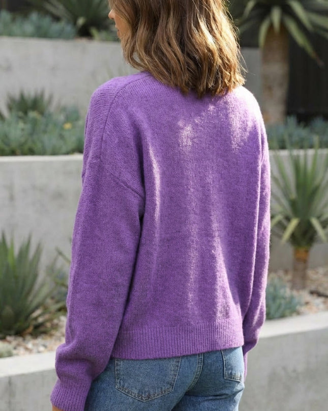 Women’s Button-Up Oversized Knit Cardigan