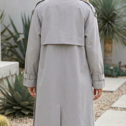 Women’s Double-Breasted Long Trench Coat
