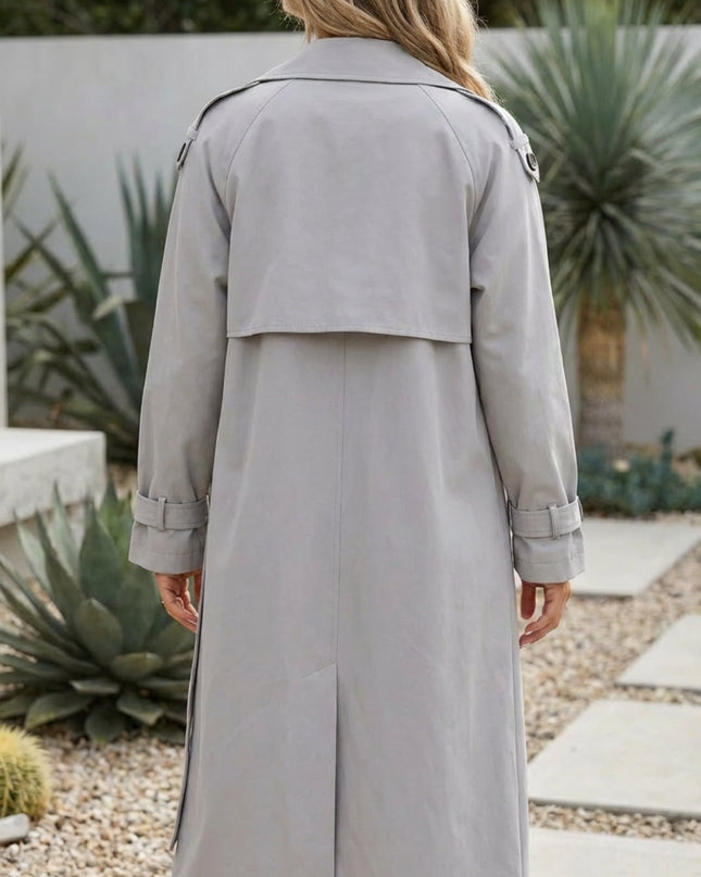 Women’s Double-Breasted Long Trench Coat
