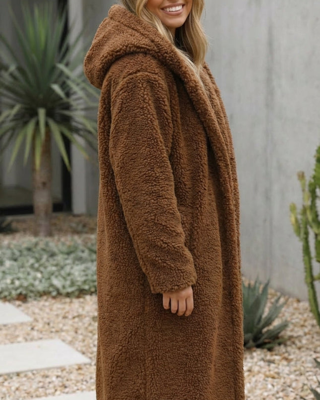 Women’s Long Faux Fur Teddy Coat