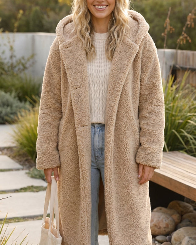 Women’s Long Faux Fur Teddy Coat