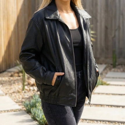 Women’s Oversized Zip Up Bomber Jacket