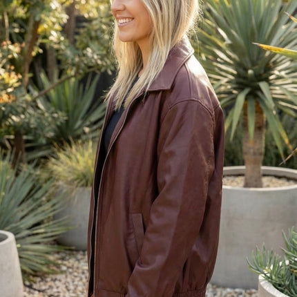 Women’s Oversized Zip Up Bomber Jacket