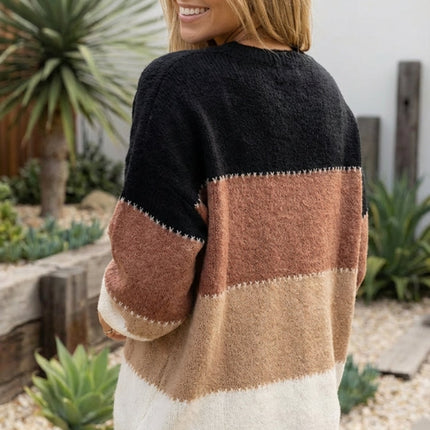 Women’s Striped Knit Sweater Pullover