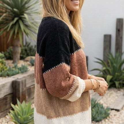 Women’s Striped Knit Sweater Pullover