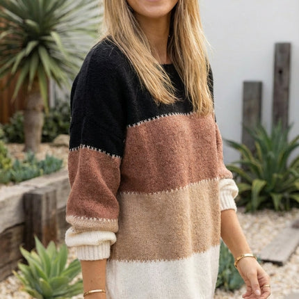 Women’s Striped Knit Sweater Pullover