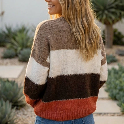 Women’s Striped Knit Sweater Pullover