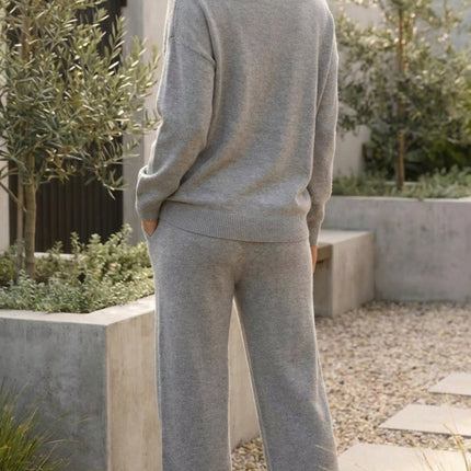 Women’s Two Piece Matching Turtleneck Knit Lounge Set