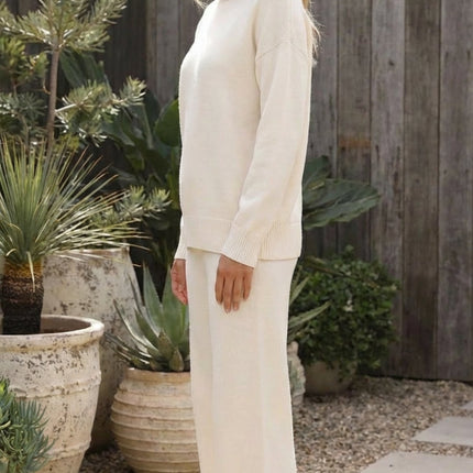 Women’s Two Piece Matching Turtleneck Knit Lounge Set