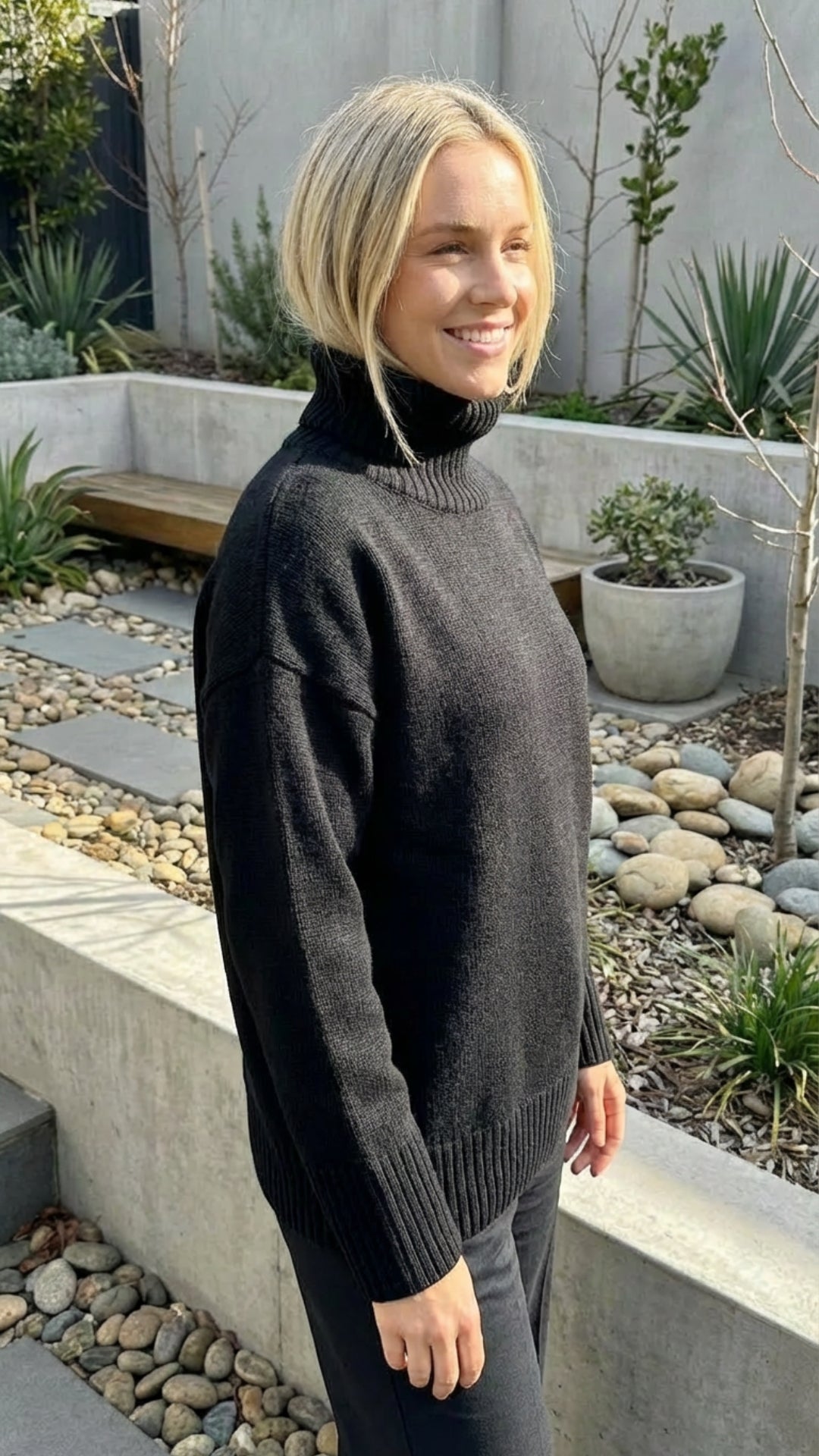 Women's Turtleneck Knit Sweater Pullover