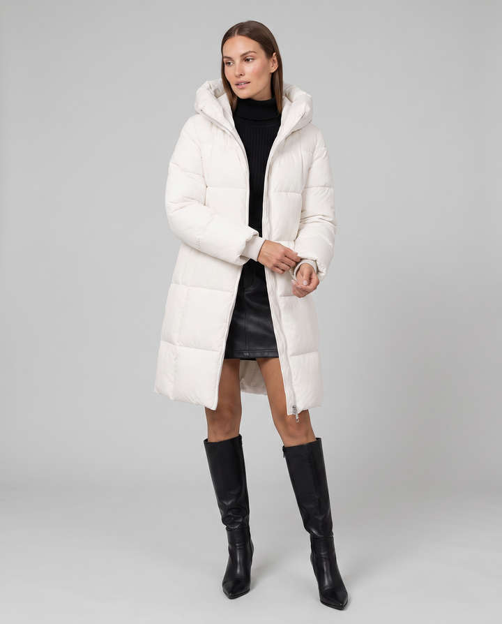 Black Quilted Puffer Coat Hooded