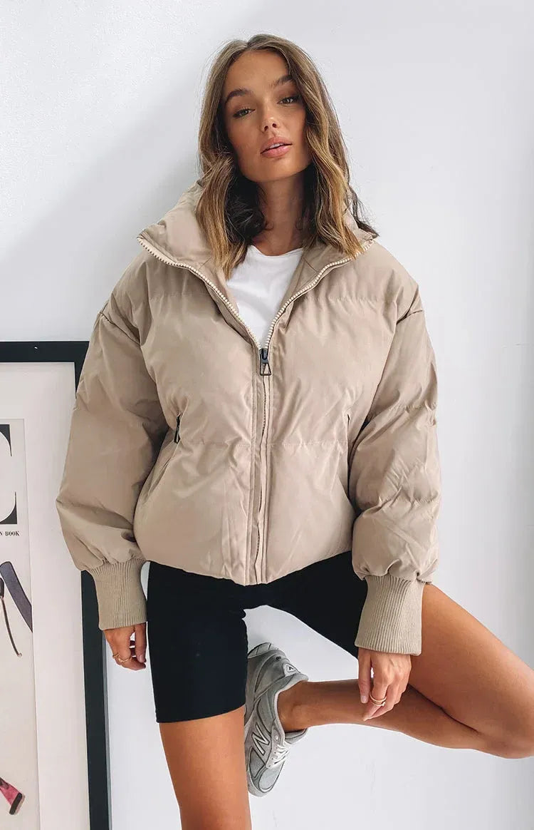 Deanna Women's Oversized Puffer Jacket, view 10 - Elena Harper