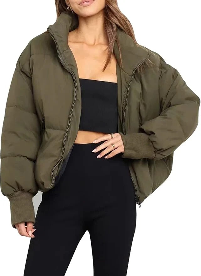 Deanna Women's Oversized Puffer Jacket, view 3 - Elena Harper