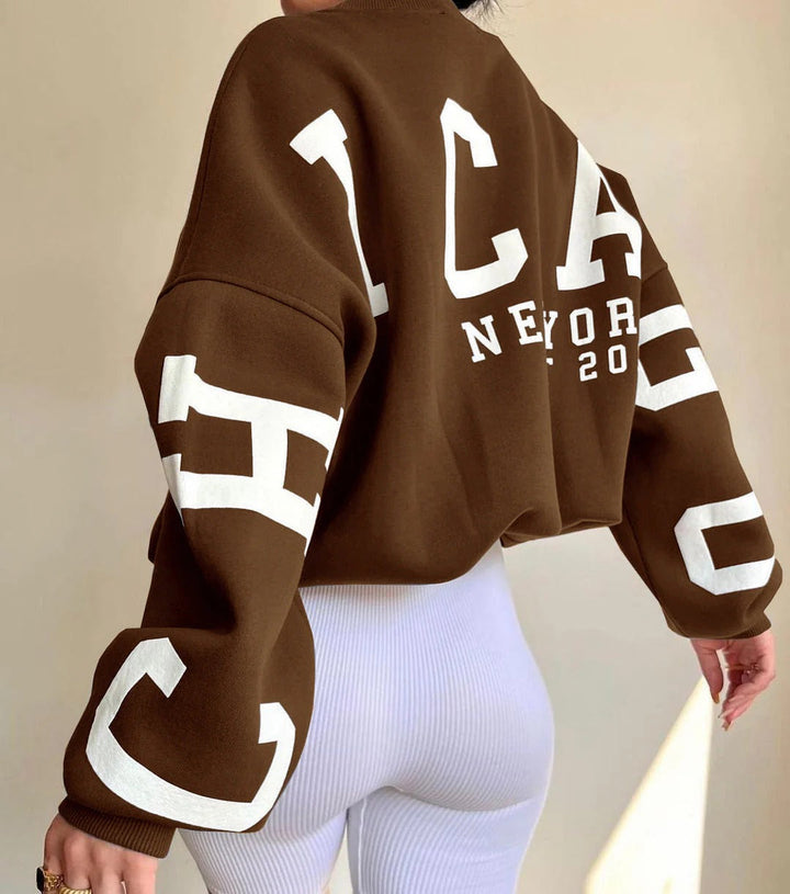 Donna Women's Oversized Crewneck Sweatshirt, view 5 - Elena Harper