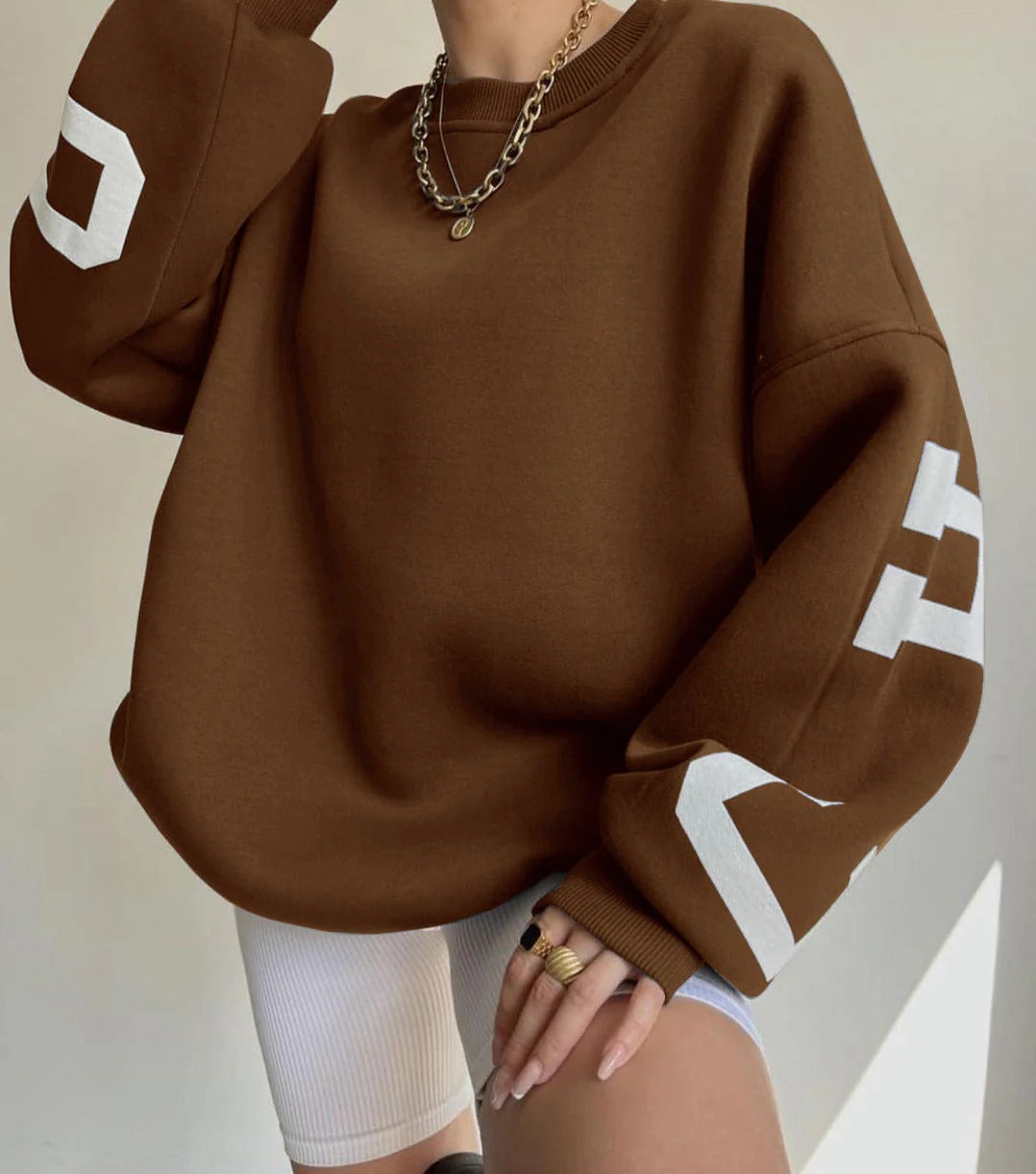 Donna Women's Oversized Crewneck Sweatshirt, view 6 - Elena Harper