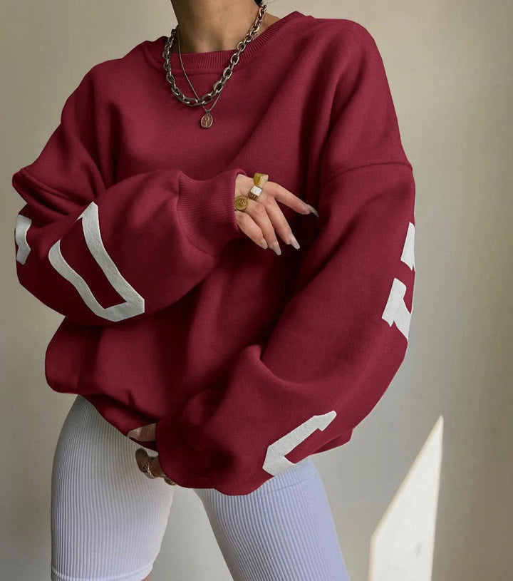 Donna Women's Oversized Crewneck Sweatshirt, view 10 - Elena Harper