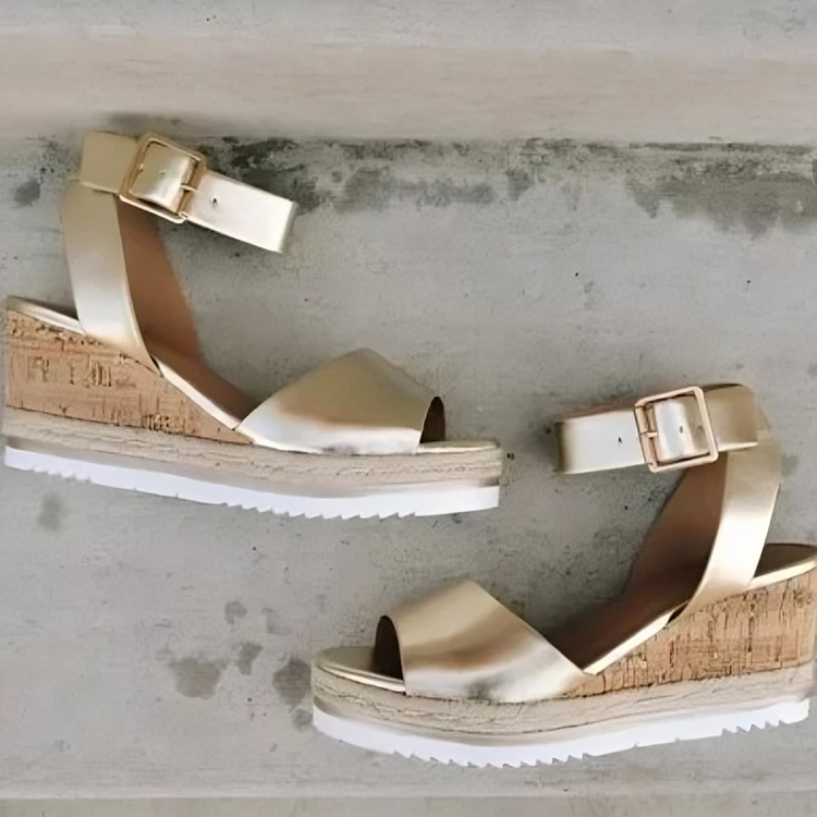 Chariva Stylish Wedge Sandals, view 4 - Elena Harper