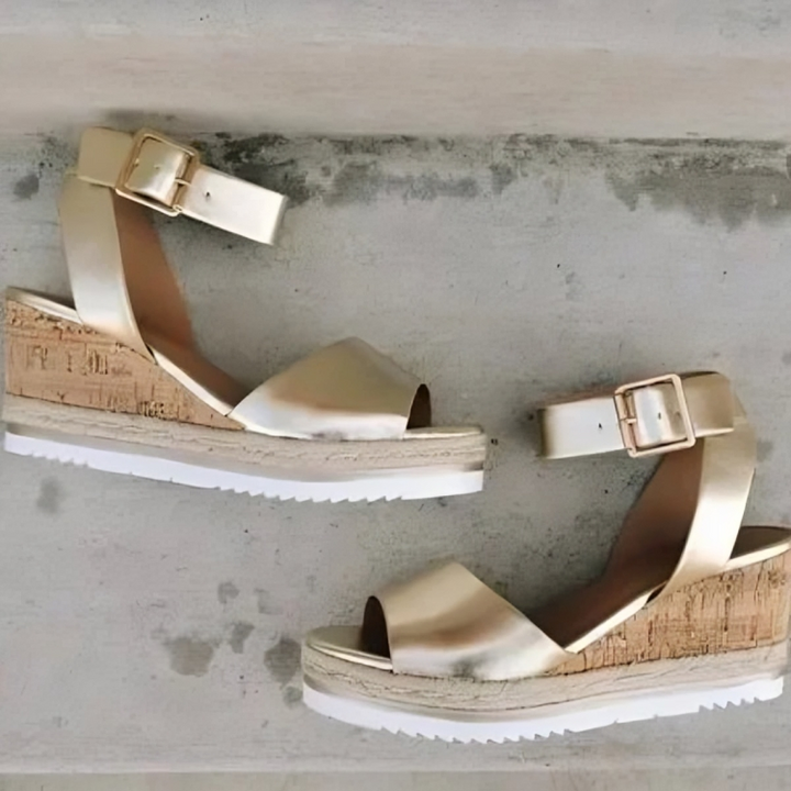 Chariva Stylish Wedge Sandals, view 4 - Elena Harper