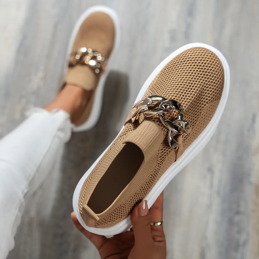 Estelle - Elegant Mesh Platform Sneakers