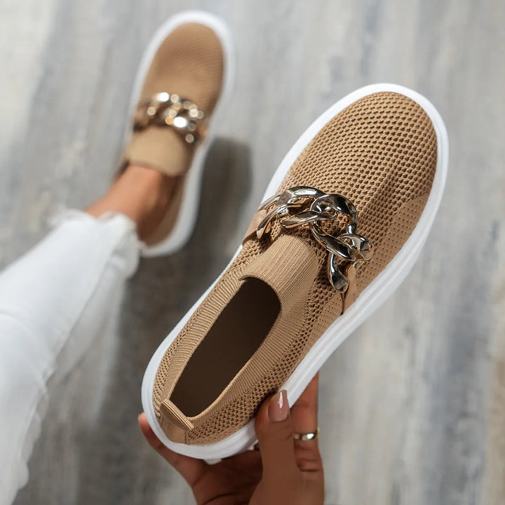 Estelle - Elegant Mesh Platform Sneakers