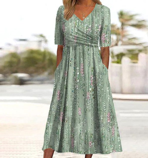 Bella | Midi Dress with Flattering Tummy Coverage