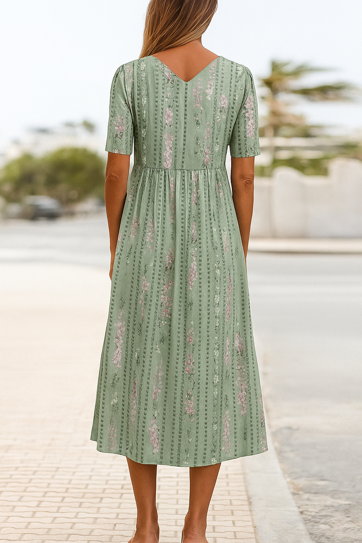 Bella | Midi Dress with Flattering Tummy Coverage