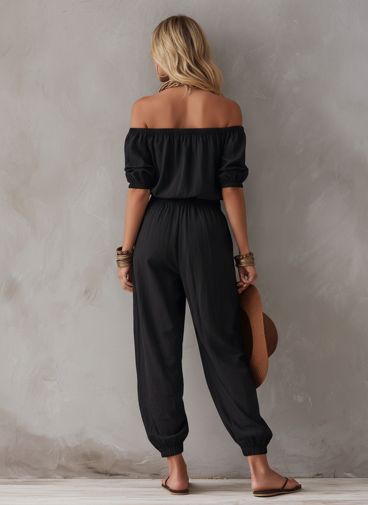 OFF SHOULDER JUMPSUIT FOR WOMEN