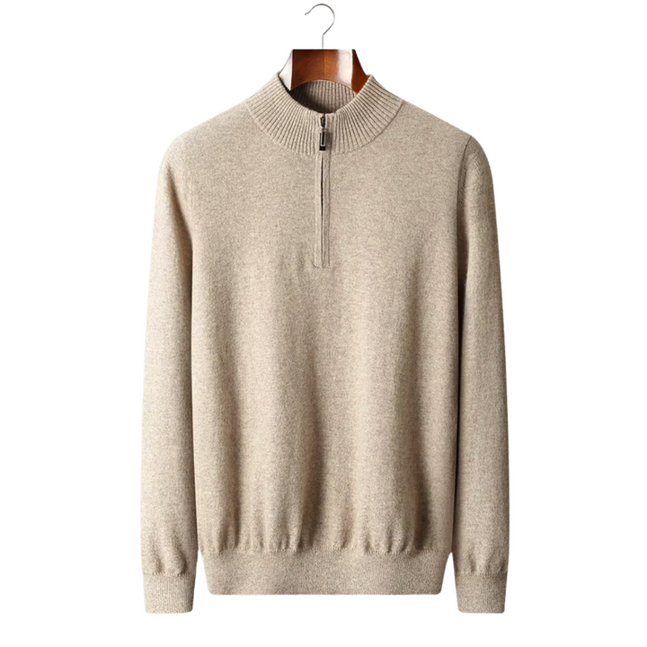 Emma & Rose wool half-zip sweater — premium knitwear