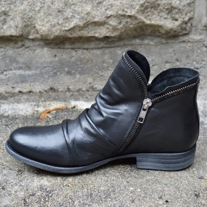 Brooke Vintage Zip-up Ankle Boots - Elena Harper