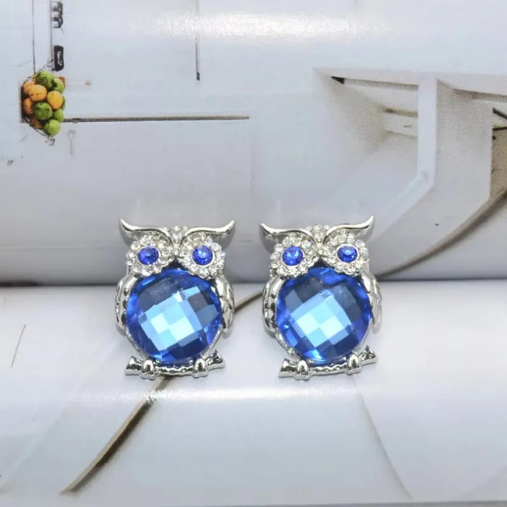Crystal Owl Pendant Necklace, view 4 - Elena Harper