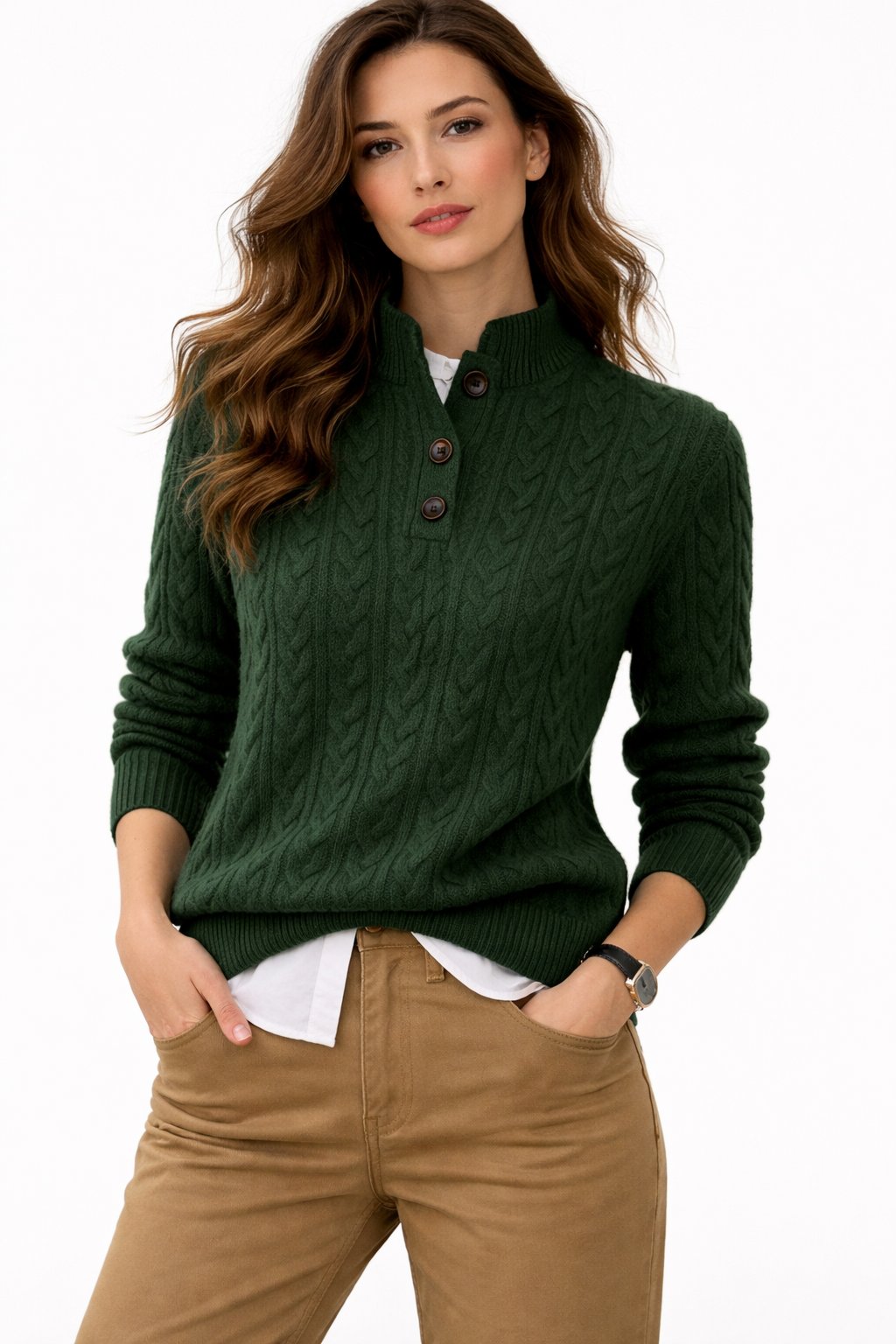 Luna | Elegant and Comfortable Cable Knit Sweater