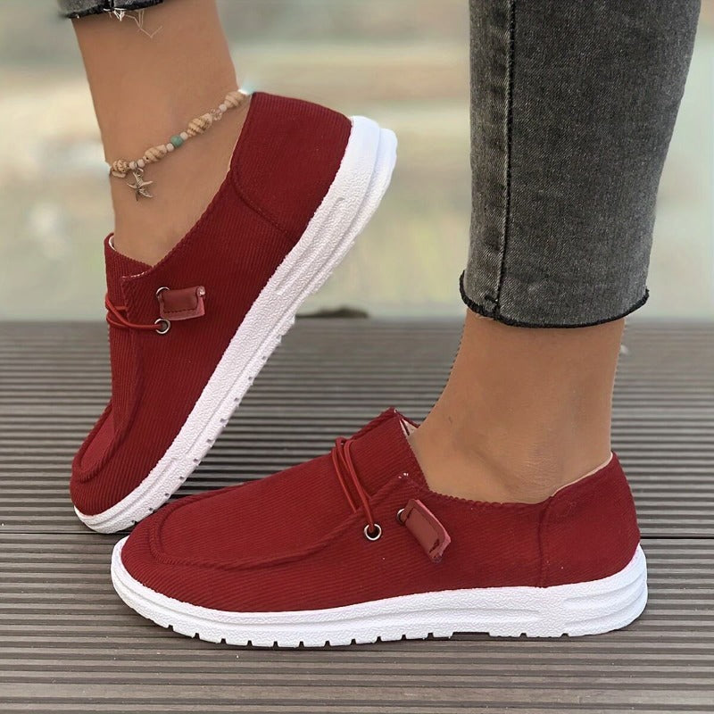Alice Comfortable Canvas Loafer, view 4 - Elena Harper