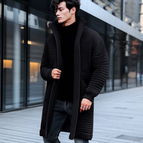 Ribbed Knit Cardigan | Open Front